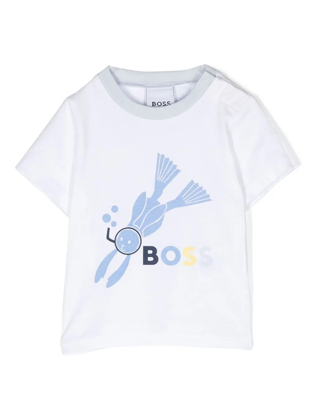 

BOSS Kidswear playera con logo estampado - Blanco