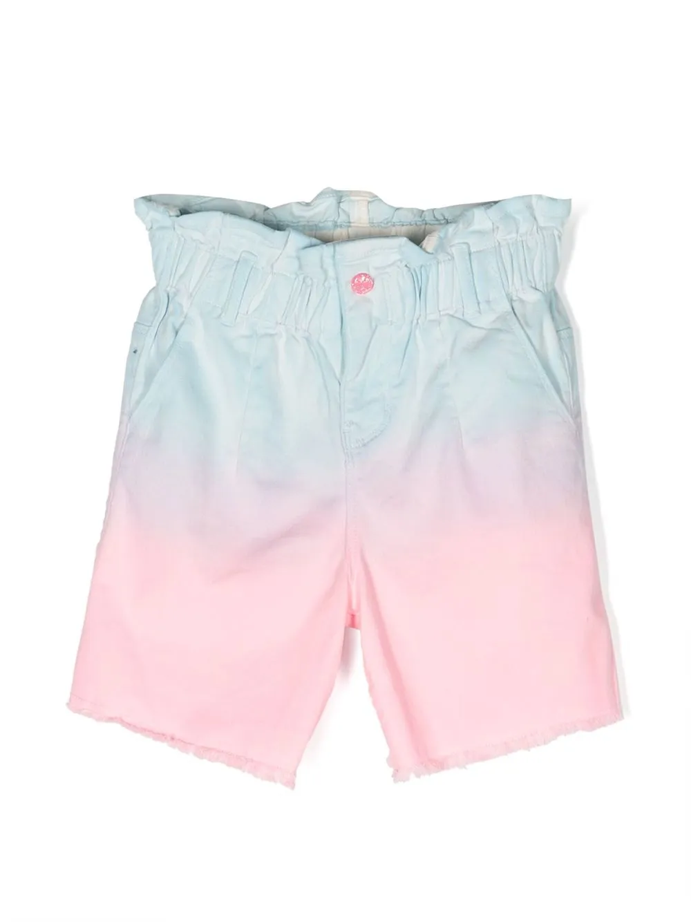 

Billieblush paperbag-waist Bermuda denim shorts - Pink