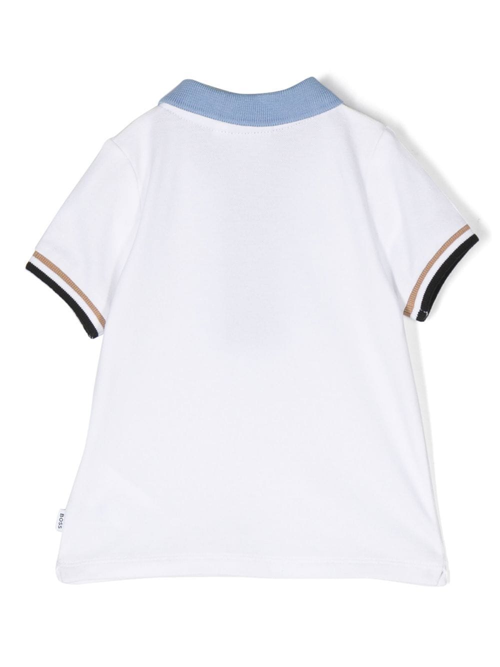 Shop Bosswear Logo-print Cotton Polo Shirt In White