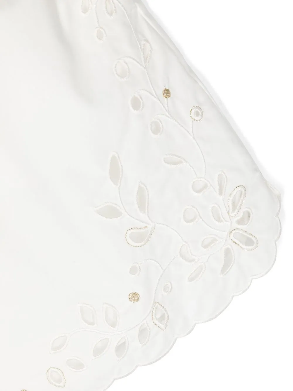 Shop Chloé Broderie-anglaise Poplin Shorts In White