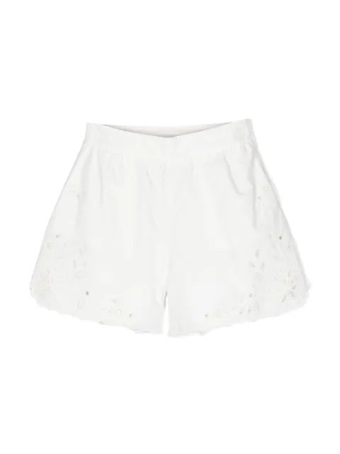 Chloé Kids broderie-anglaise poplin shorts