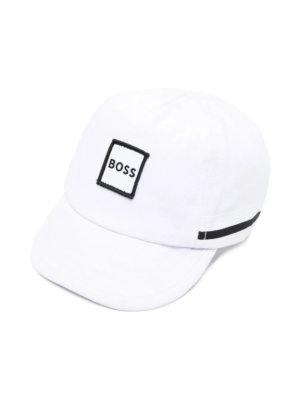 

BOSS Kidswear logo-patch baseball cap - White