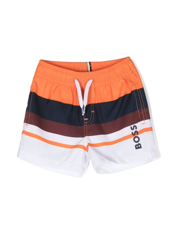 BOSS logo-print Swim Shorts - Farfetch