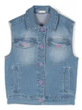 Billieblush heart-motif denim vest - Blue