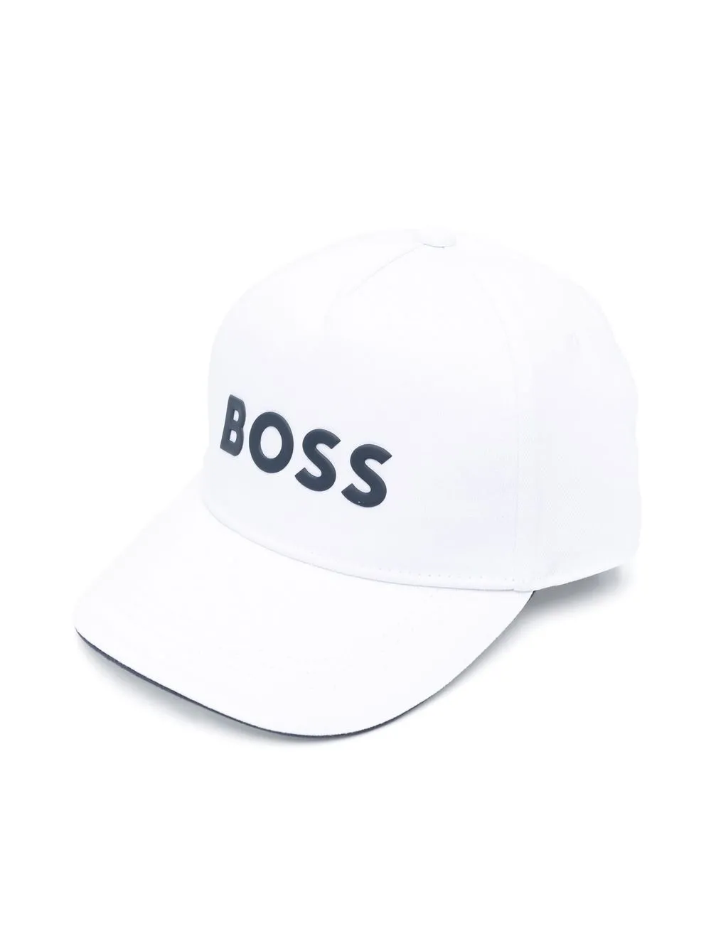 Bosswear Kids' Logo-print Baseball Cap In White