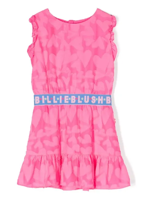 Billieblush heart-print short-sleeve dress 