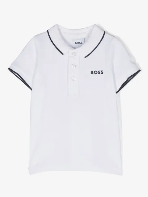 BOSS Kidswear logo-print polo shirt