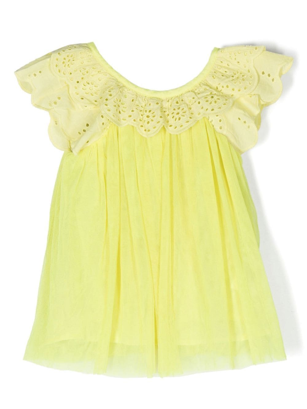 Billieblush Babies' Broderie-anglaise Bloomer-dress Set In Yellow