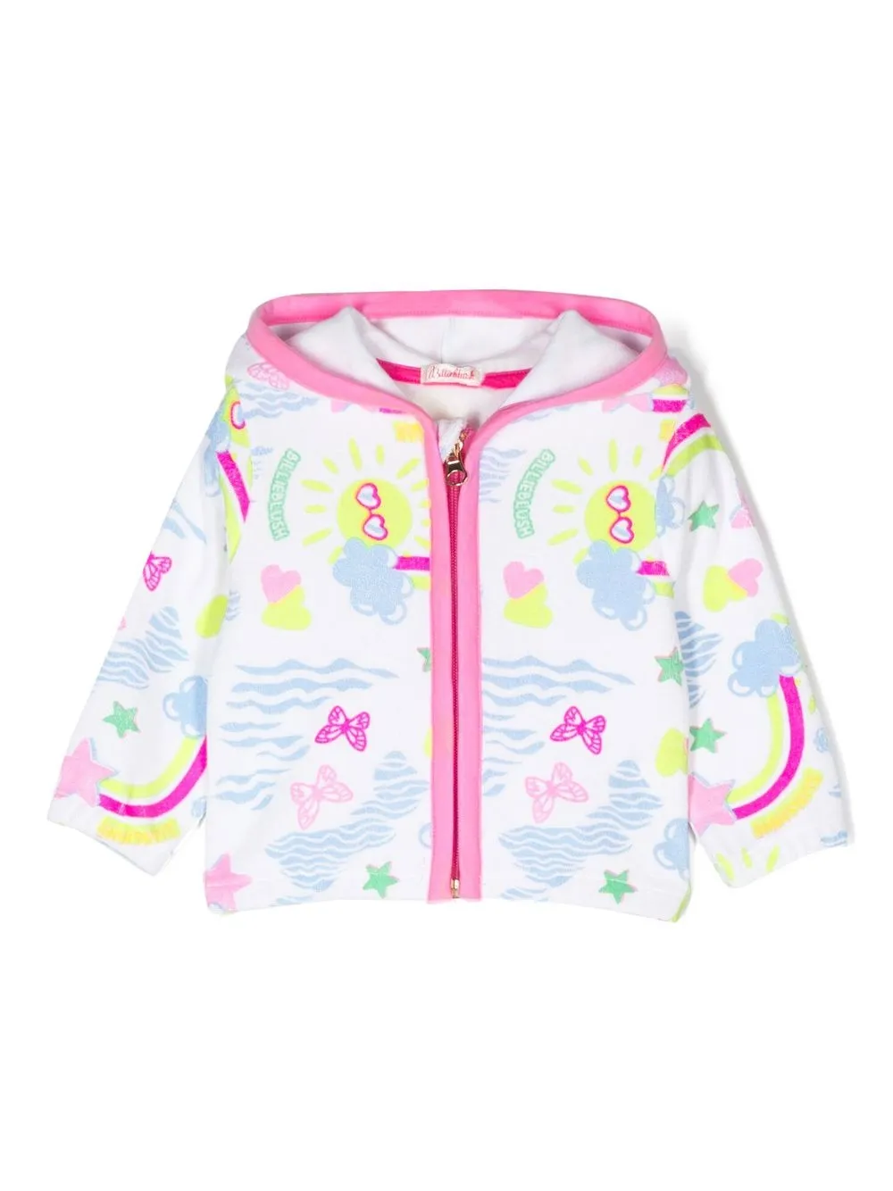 

Billieblush graphic-print zip-up hoodie - White