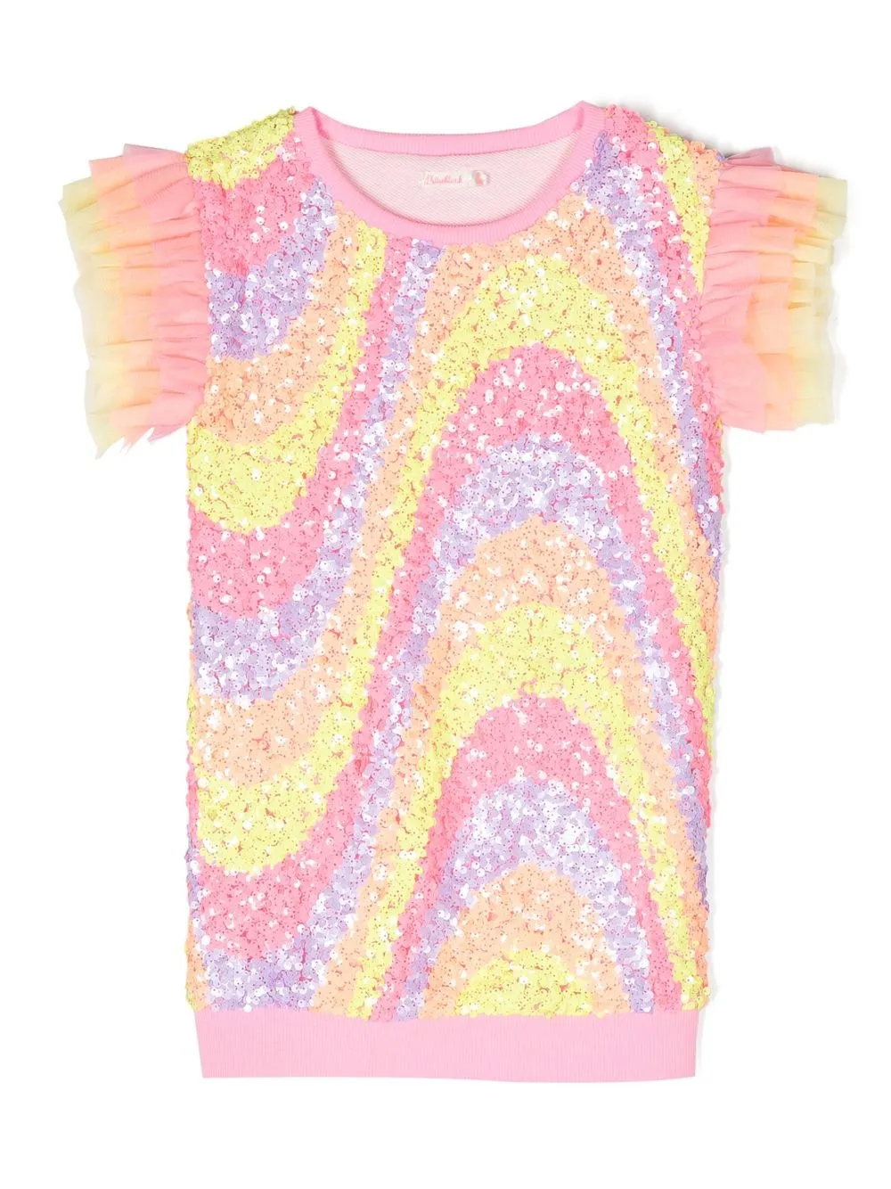 

Billieblush wave-print short-sleeved dress - Pink