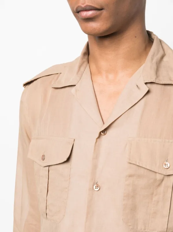 Saint Laurent ロングスリーブ シャツ | ニュートラル | FARFETCH JP