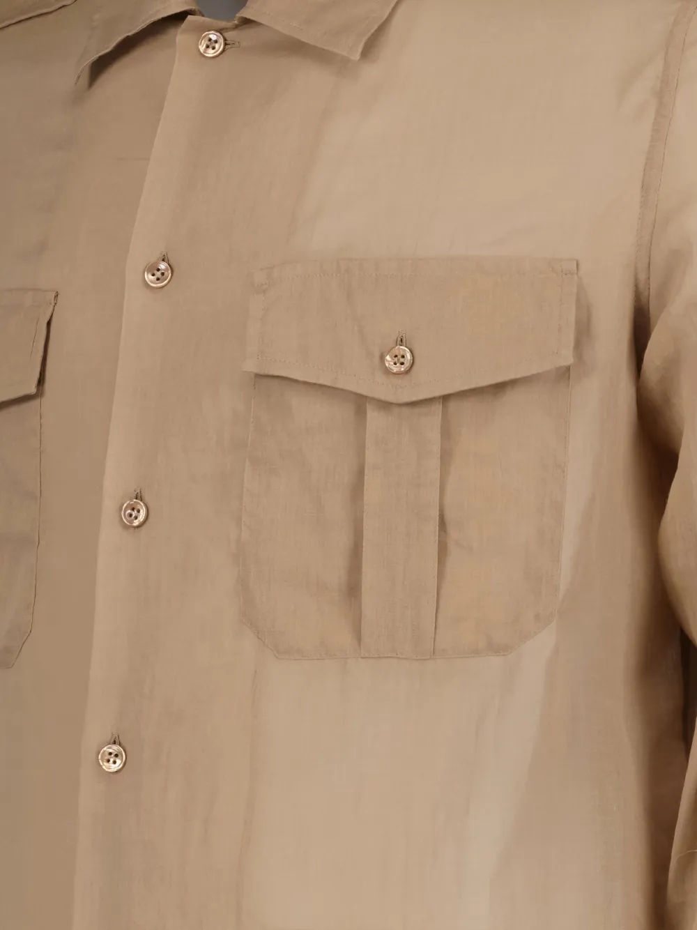  Saint Laurent Long-sleeve Button-fastening Shirt - Neutrals 