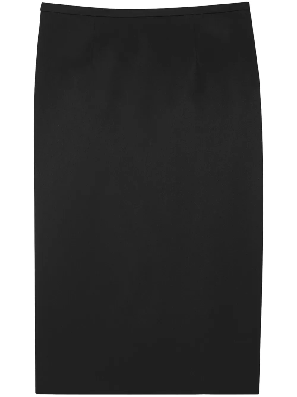 Saint Laurent satin midi pencil skirt – Black