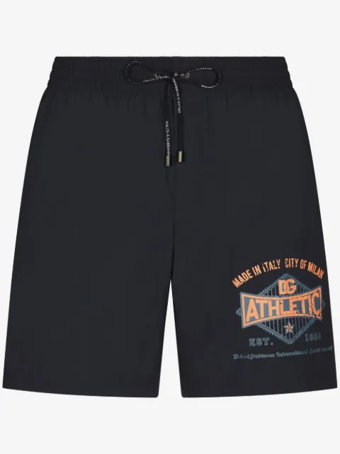 Dolce & Gabbana Athletic-print swim shorts
