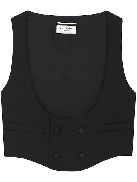 Saint Laurent double-breasted cropped waistcoat