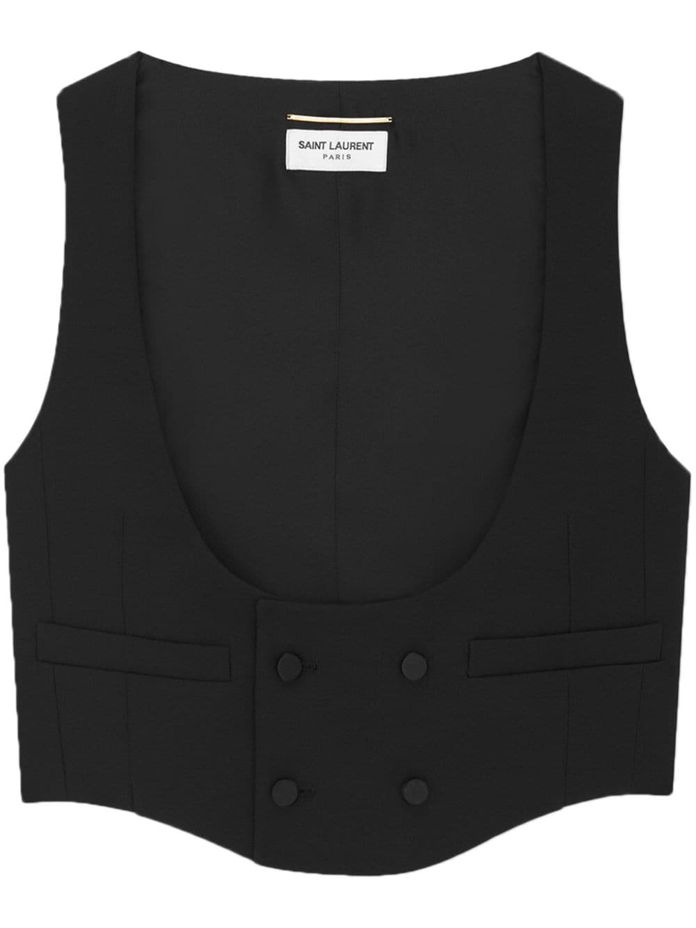 double-breasted cropped waistcoat