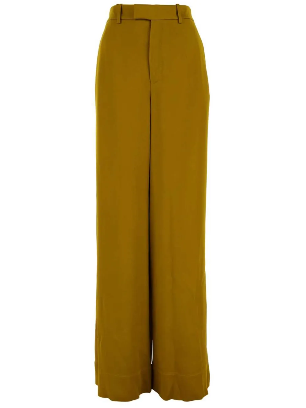 Saint Laurent crepe tailored palazzo trousers - Yellow