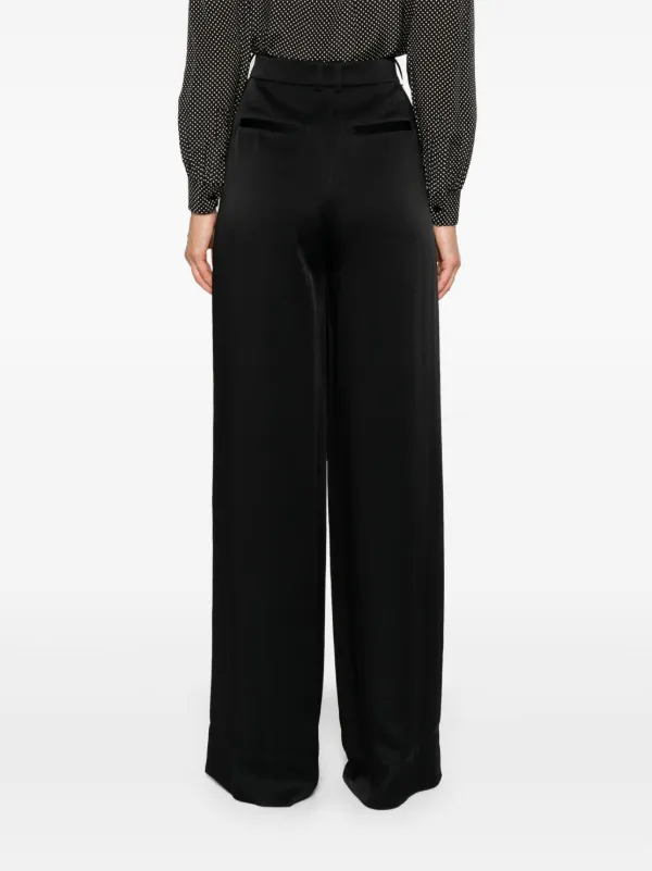 パンツ Saint Laurent FW24 Black silk pant (811445Y7I21 1000) Saint Laurent Satin Trousers | Black | FARFETCH