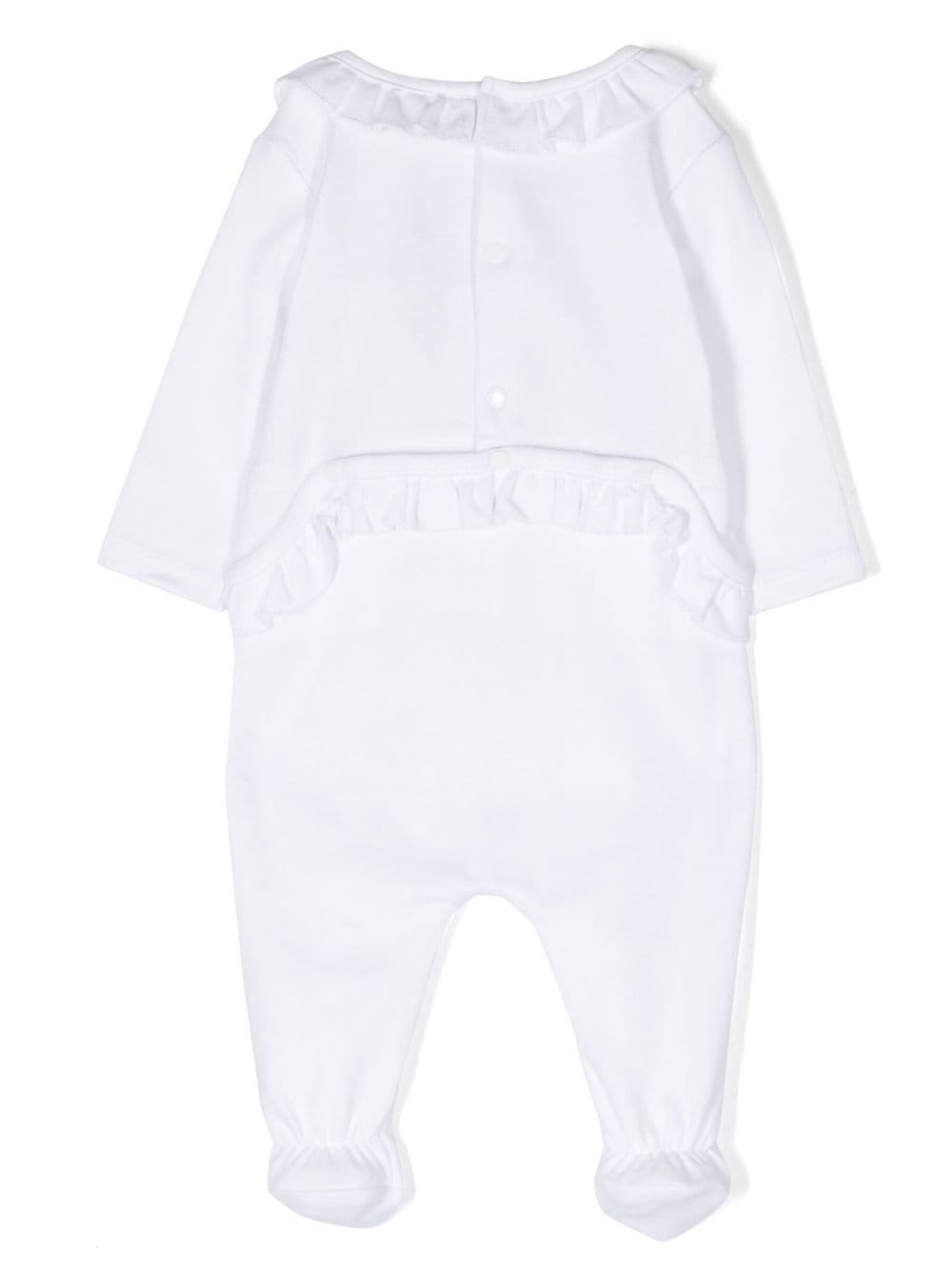 Shop Kenzo Tiger-print Ruffled-detail Pyjamas In White