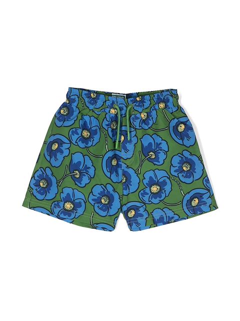Kenzo Kids شورت سباحة قطن بطبعة زهور 