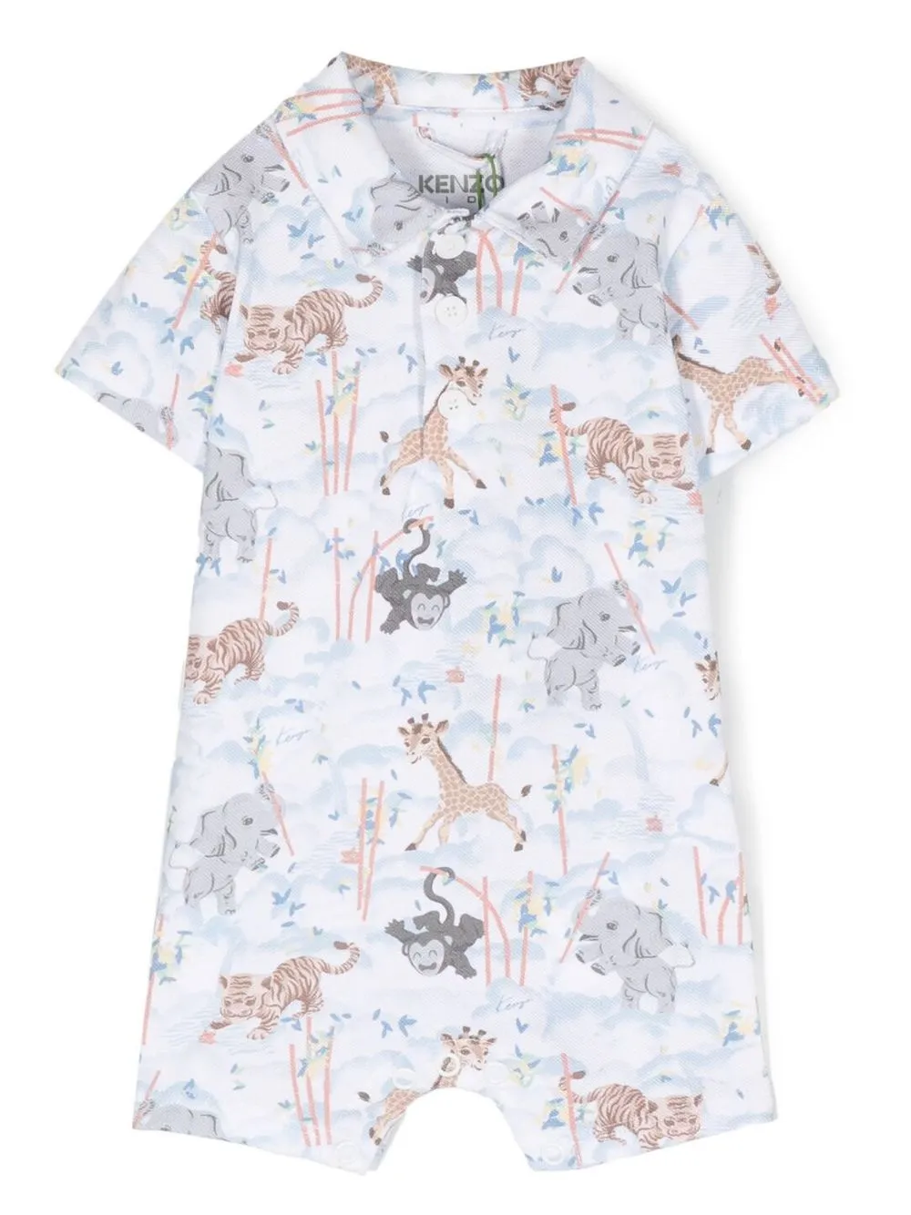 

Kenzo Kids playera con estampado floral - Blanco