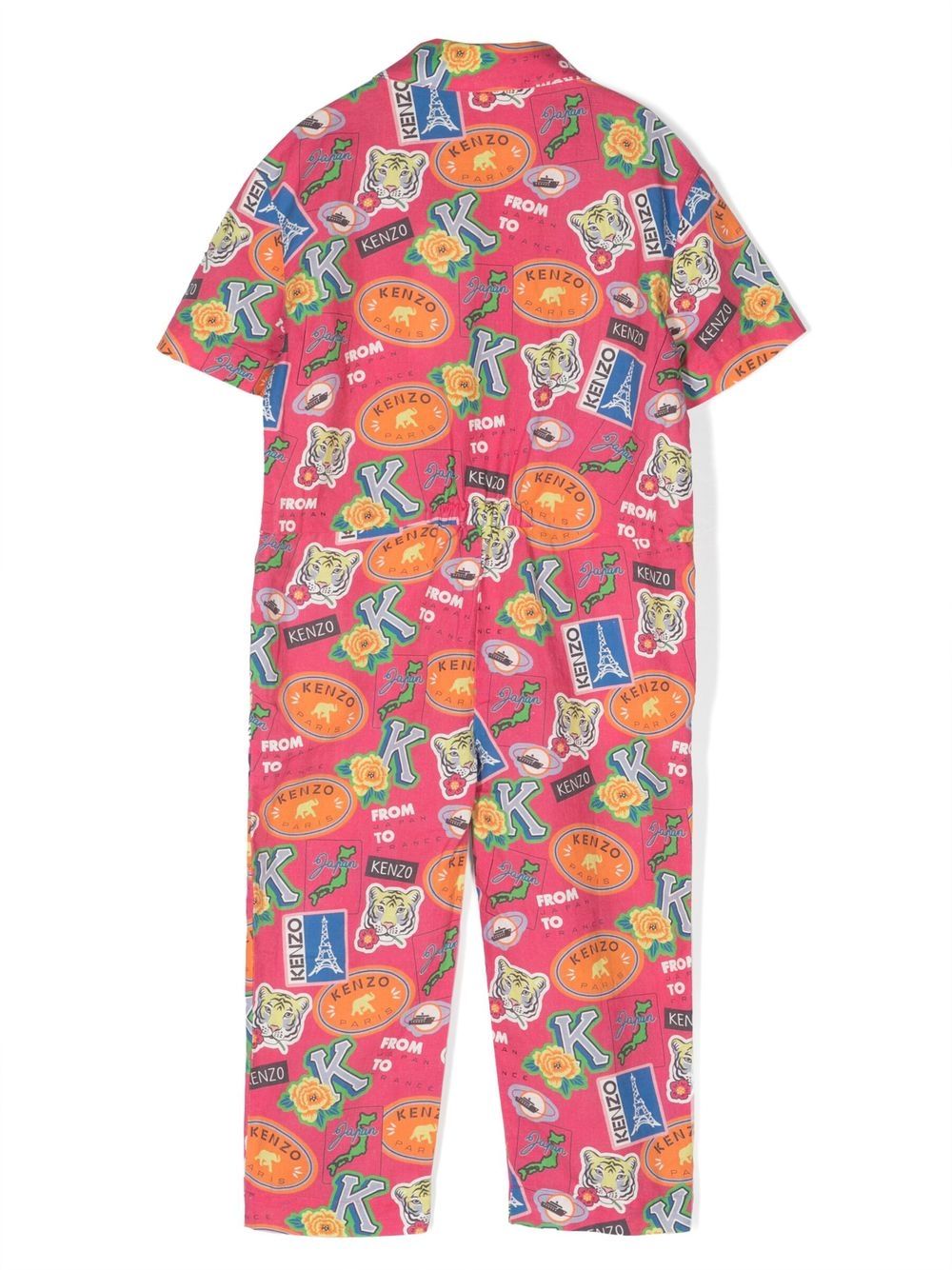 Kenzo Kids Jumpsuit met print - Roze