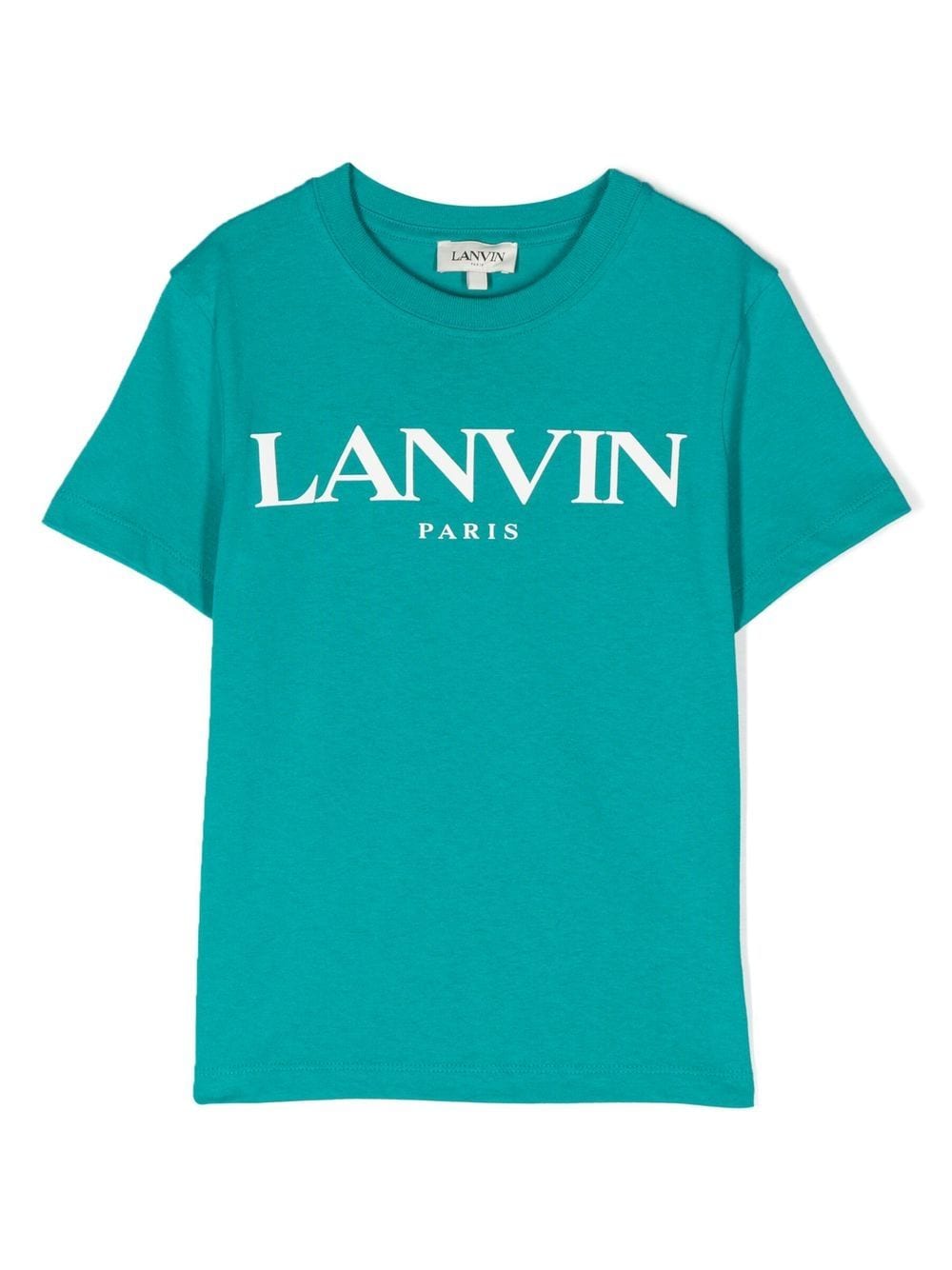 lanvin enfant logo-print crew-neck t-shirt - green