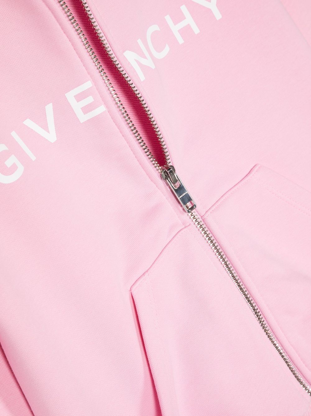 Shop Givenchy Cotton Zip-up Cardigan In Rosa