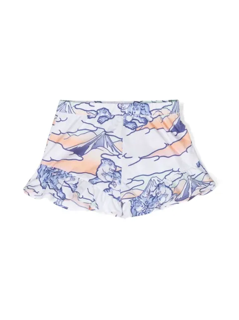 Kenzo Kids graphic-print cotton shorts