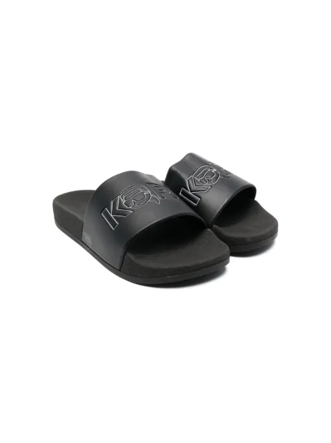 Karl Lagerfeld Kids logo-print slides