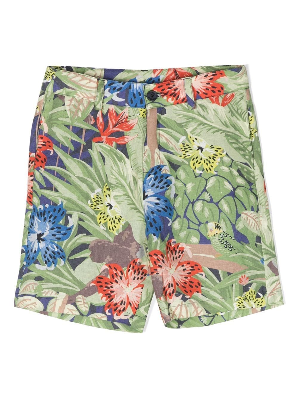 Shop Kenzo Floral-print Shorts In Green