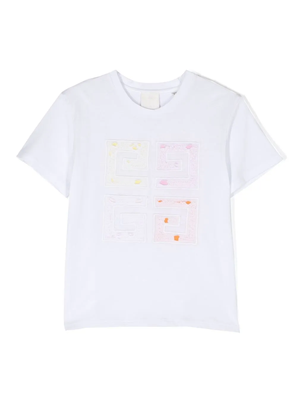 Givenchy Kids' 4g Logo-embroidered T-shirt In White