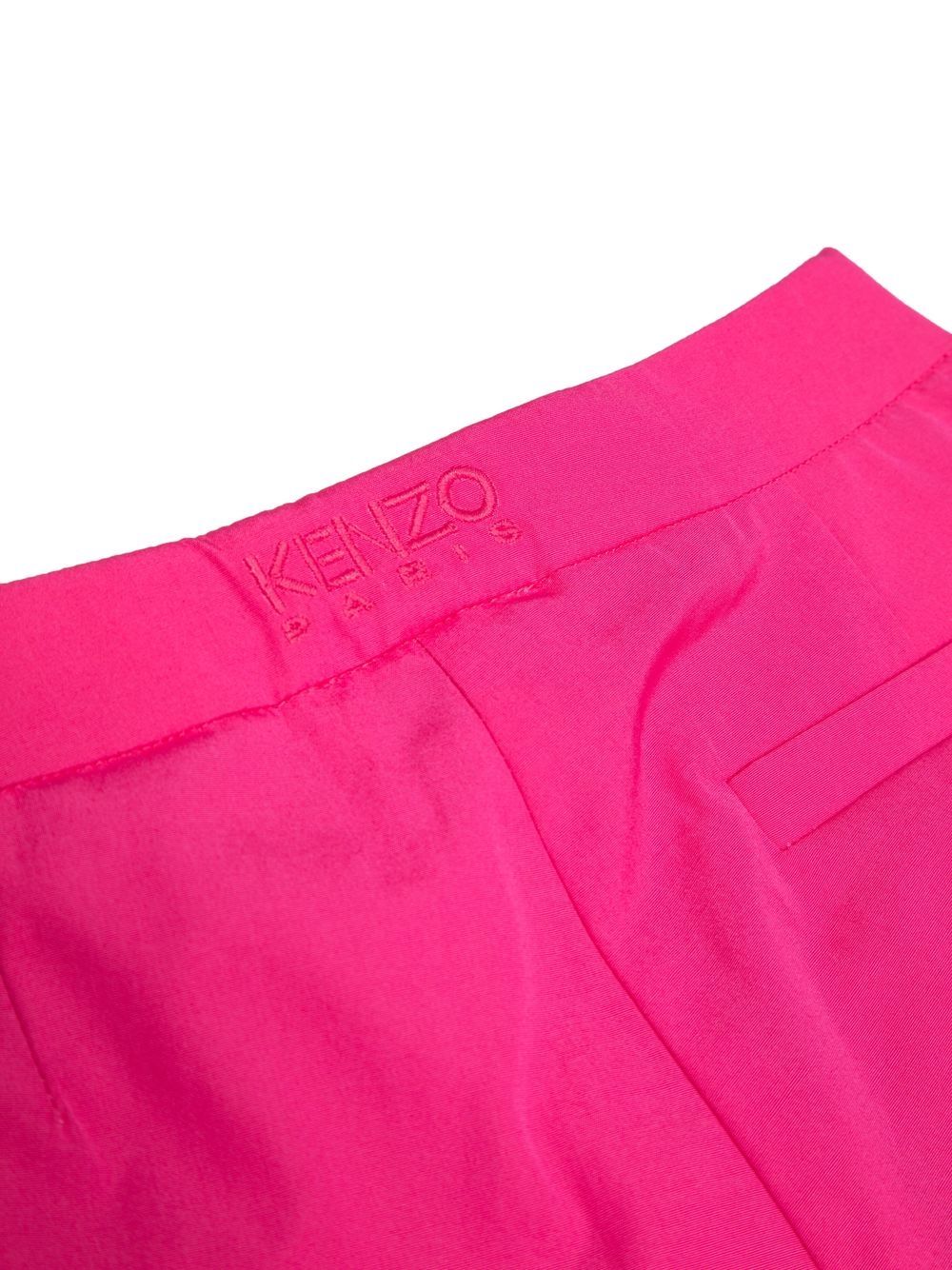 Shop Kenzo Embroidered-logo Straight-leg Trousers In Pink