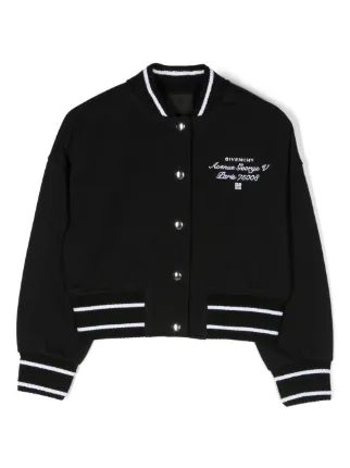 Givenchy Kids logo-embroidered Bomber Jacket - Farfetch