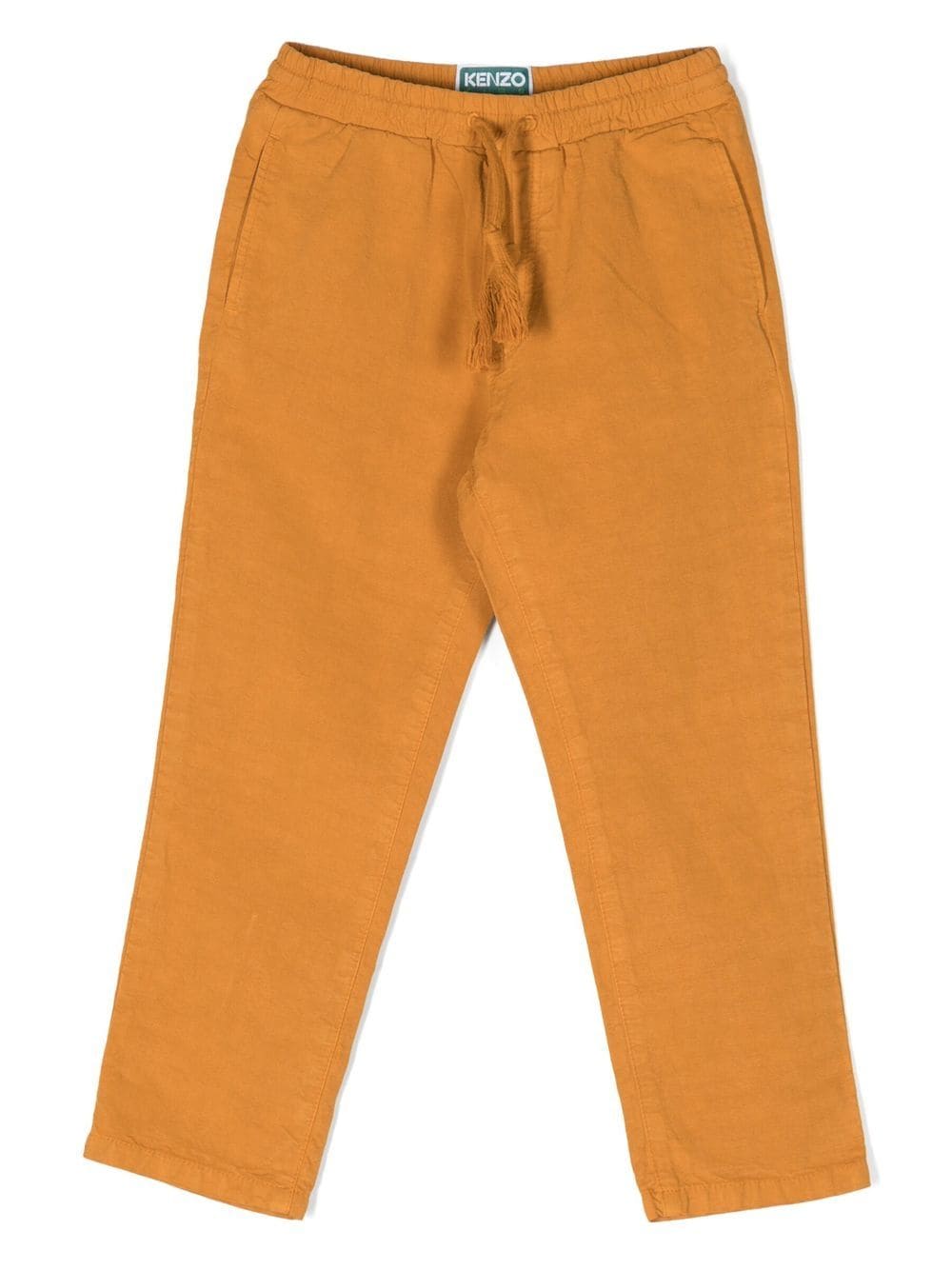 Kenzo Kids' Embroidered-logo Pants In Orange