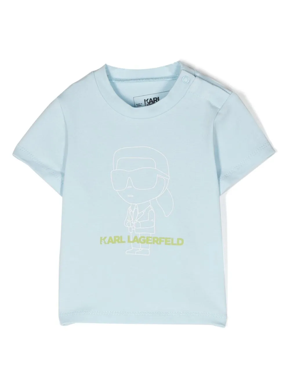 Karl Lagerfeld Kids playera con logo estampado - Azul