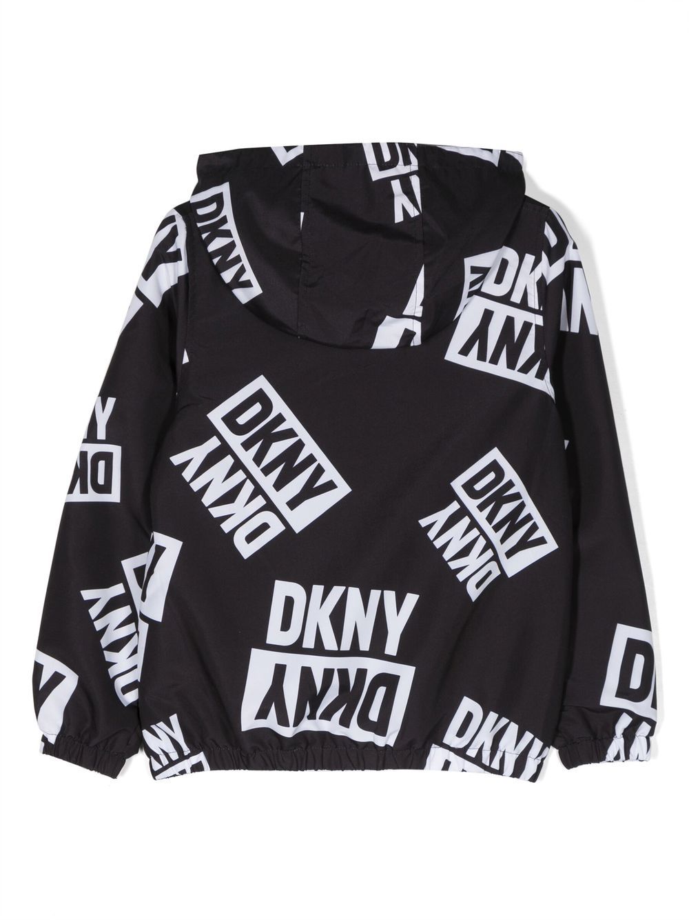 Dkny Kids Windjack met capuchon - Zwart