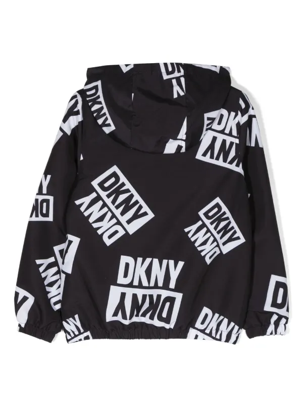 Dkny sport all best sale over logo fleece jacket