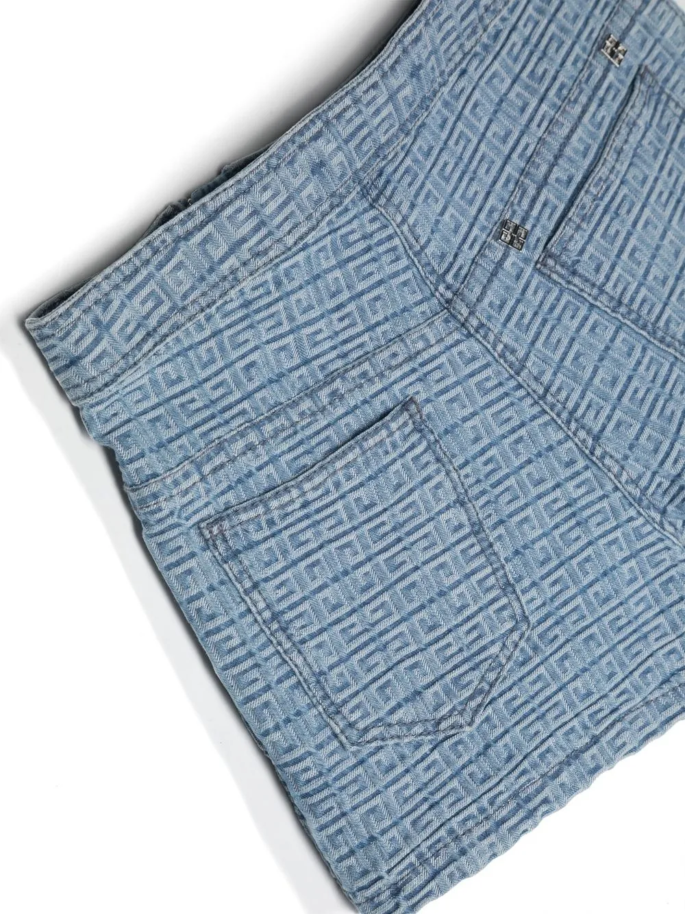 Givenchy All-over Logo Pattern Shorts In Blue