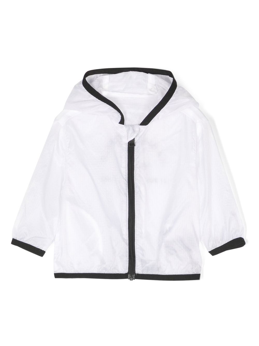 Karl Lagerfeld Babies' Logo-print Hooded Jacket In White