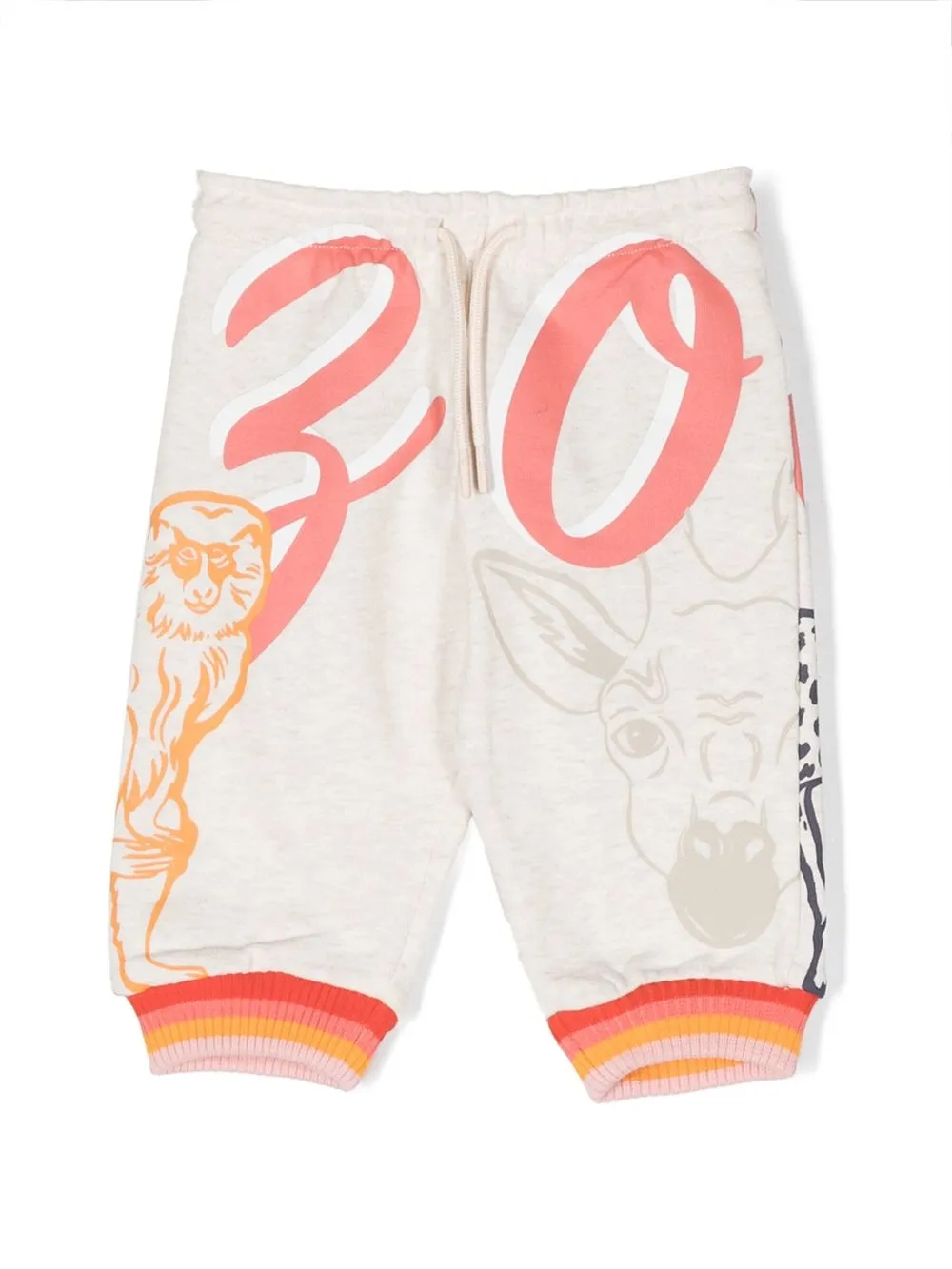 Kenzo Babies' Graphic-print Cotton Joggers In Beige