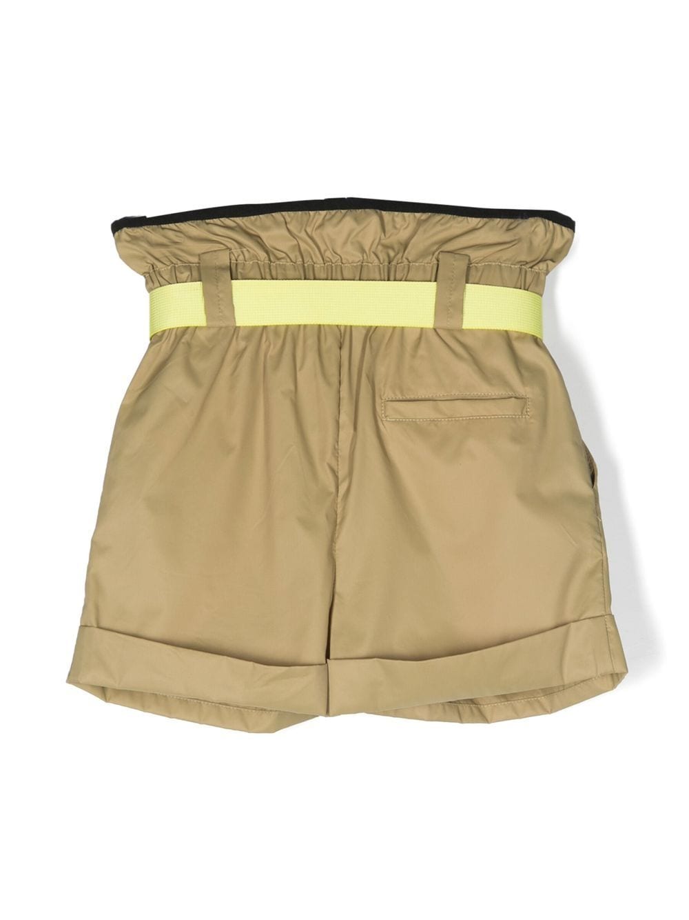 Shop Dkny Belted High-waisted Shorts In Green