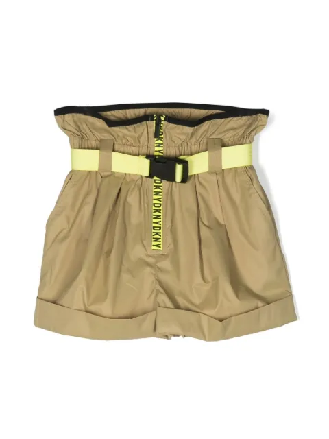 Dkny Kids belted high-waisted shorts