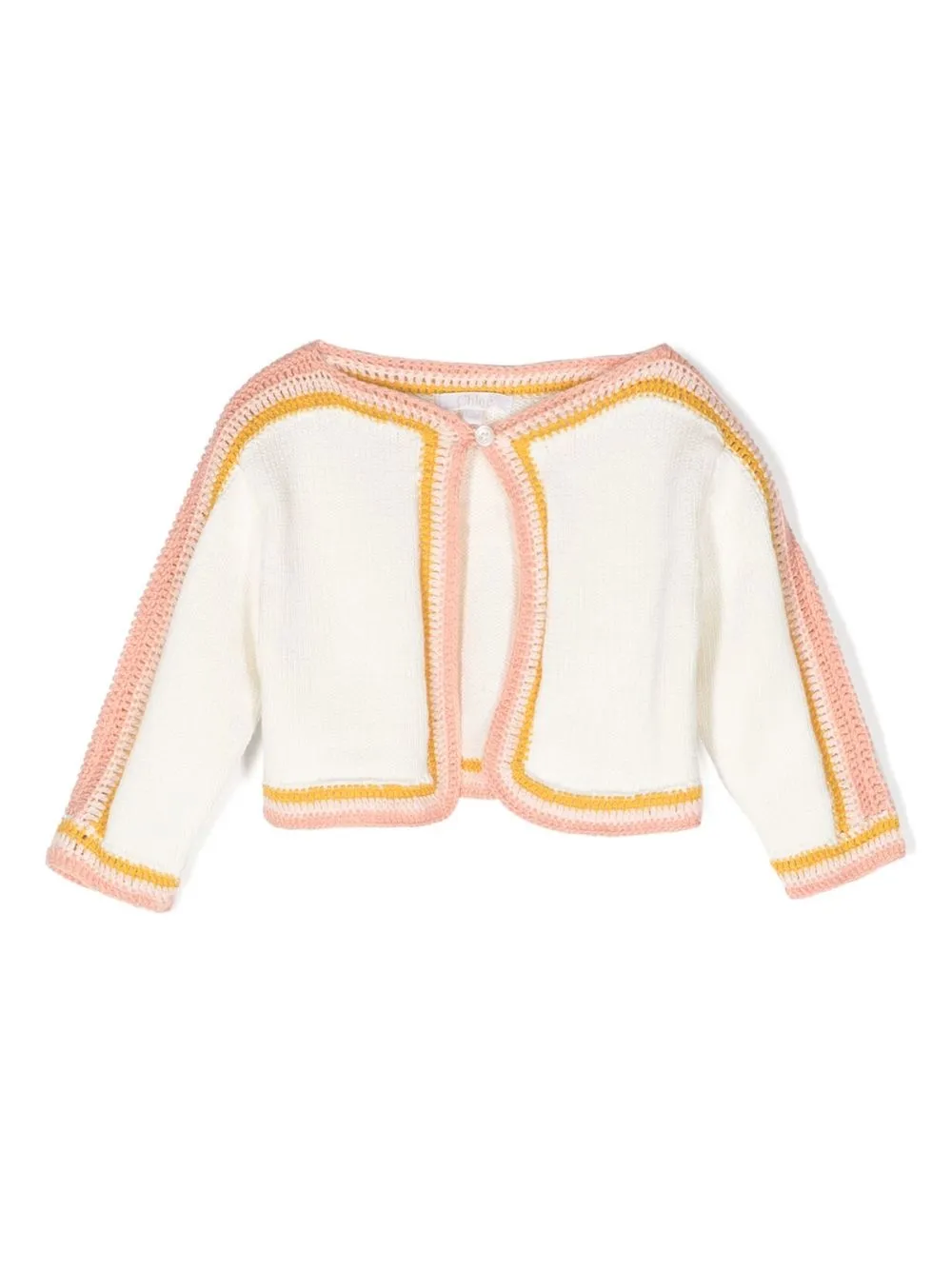 

Chloé Kids cotton knitted cardigan - White