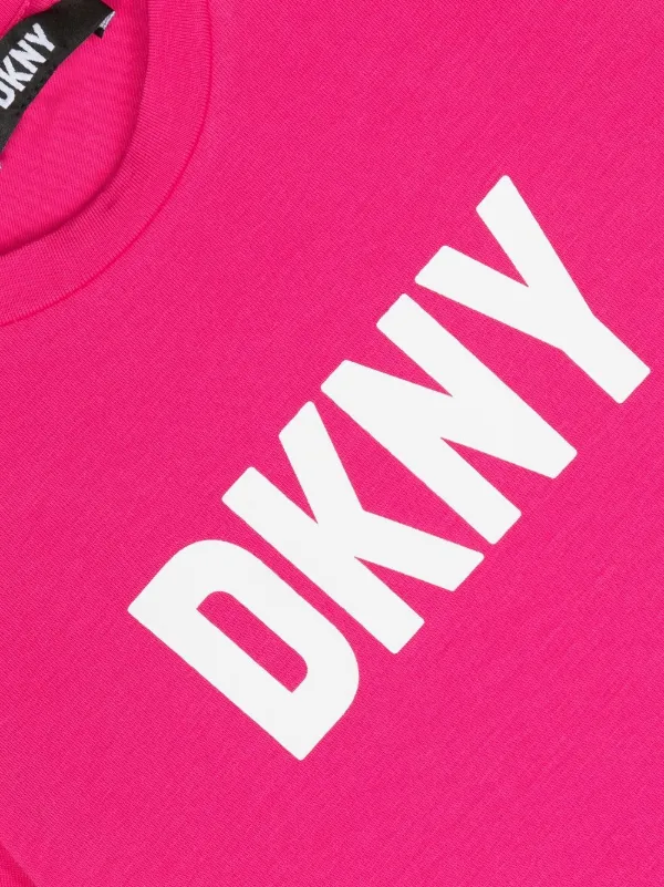 Dkny Kids logo-print short-sleeve T-shirt Pink FARFETCH IN