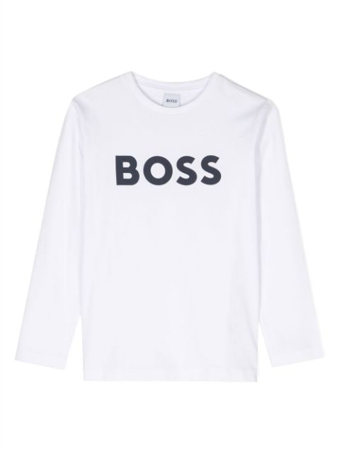 BOSS Kidswear logo-print long-sleeve T-shirt 