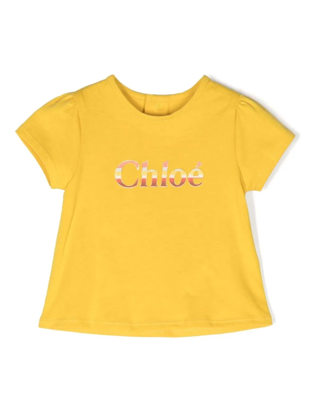 

Chloé Kids playera con parche del logo - Amarillo