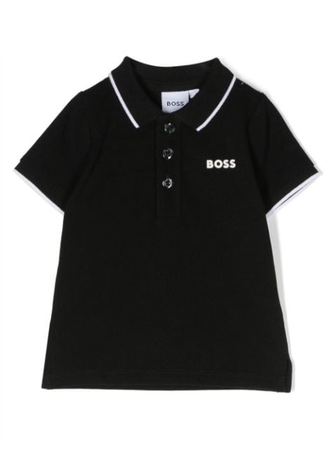 BOSS Kidswear playera tipo polo con logo estampado 