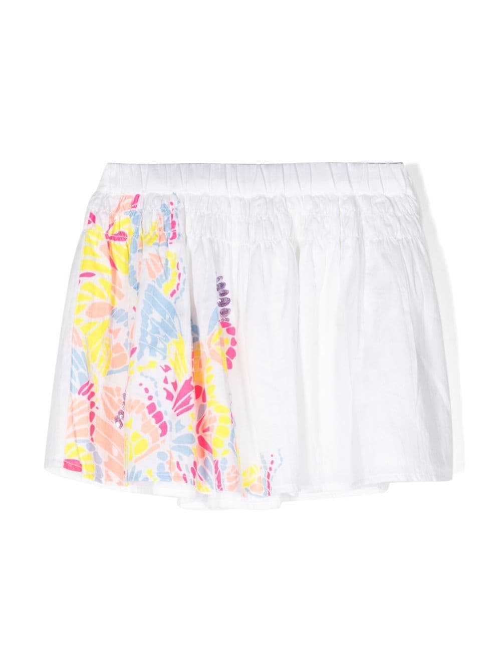 Shop Billieblush Butterfly-print Mini Skirt In 白色