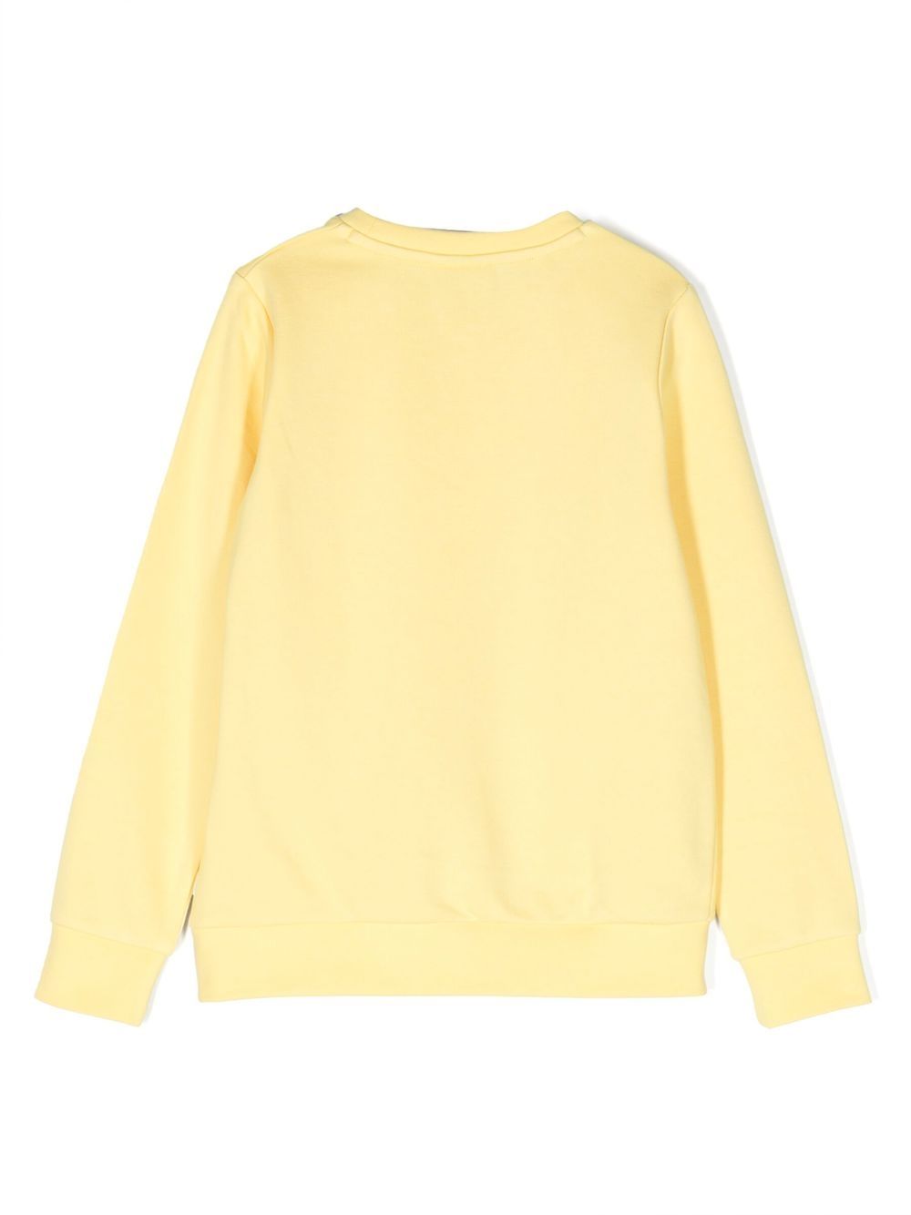 BOSS Kidswear Sweater met logo-reliëf - Geel